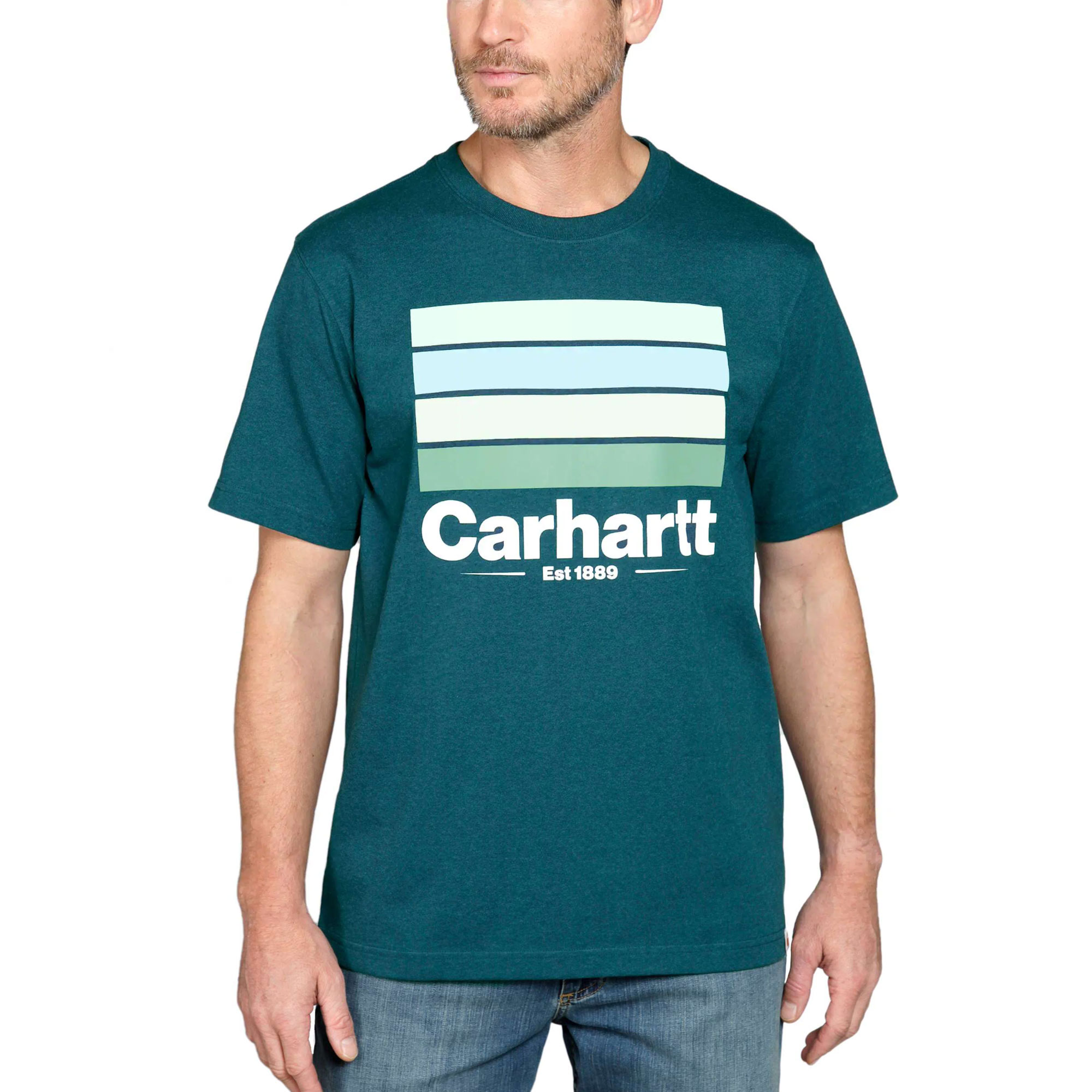 Carhartt Relaxed Fit Heavyweight S/S Line Graphic T-Shirt nachtblau