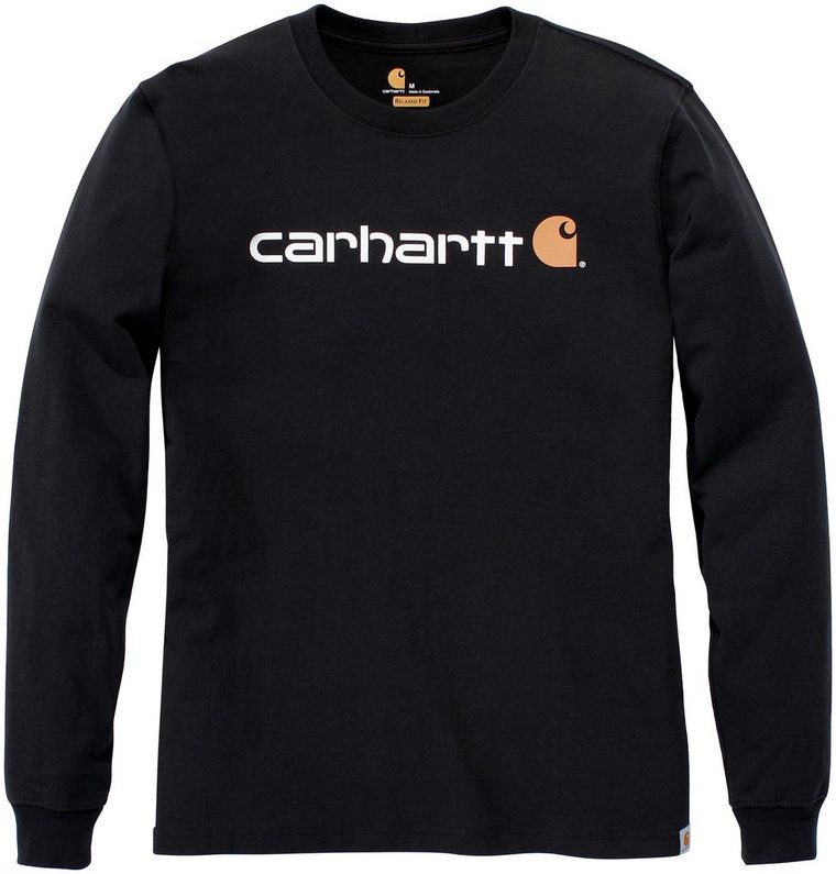 Carhartt Long-Sleeve Workwear Siganture Graphic T-Shirt schwarz XS