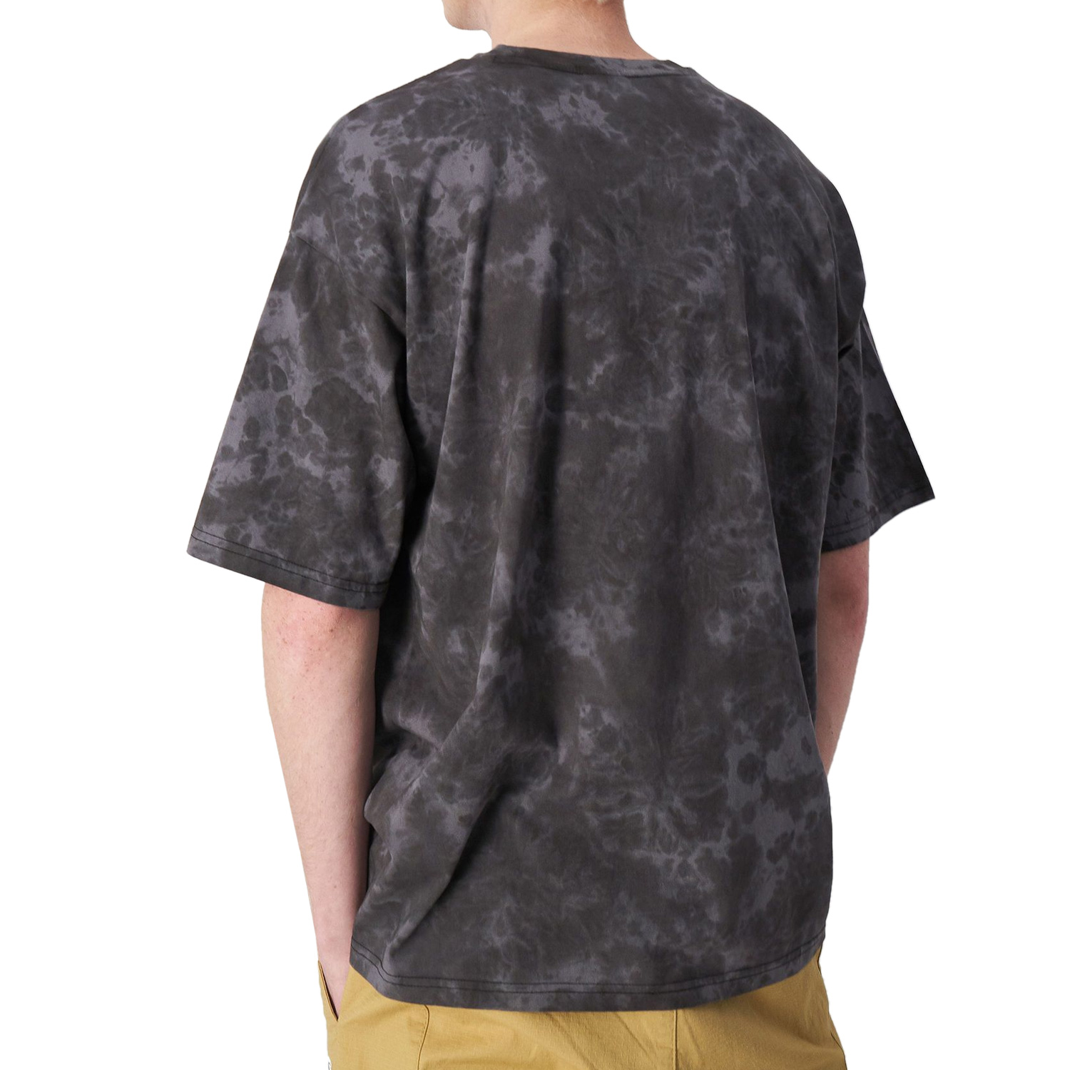 Champion Batik-T-Shirt aus Baumwollmischung mit Logo im College-Stil schwarz (ABVERKAUF)