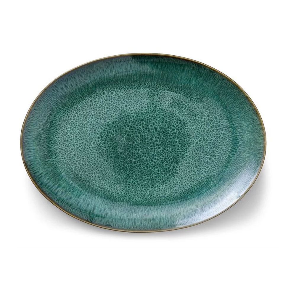 BITZ Servierplatte oval 45x34cm schwarz-grün (ABVERKAUF)