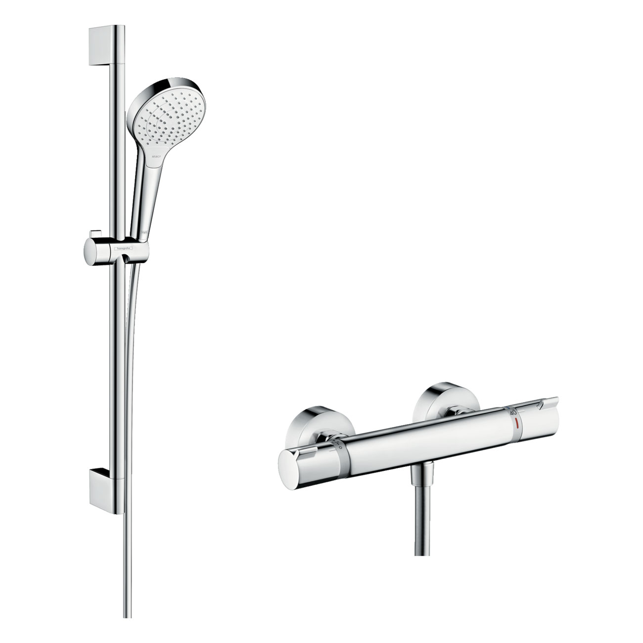 hansgrohe Croma Select S Brausesystem Vario - weiss-chrom