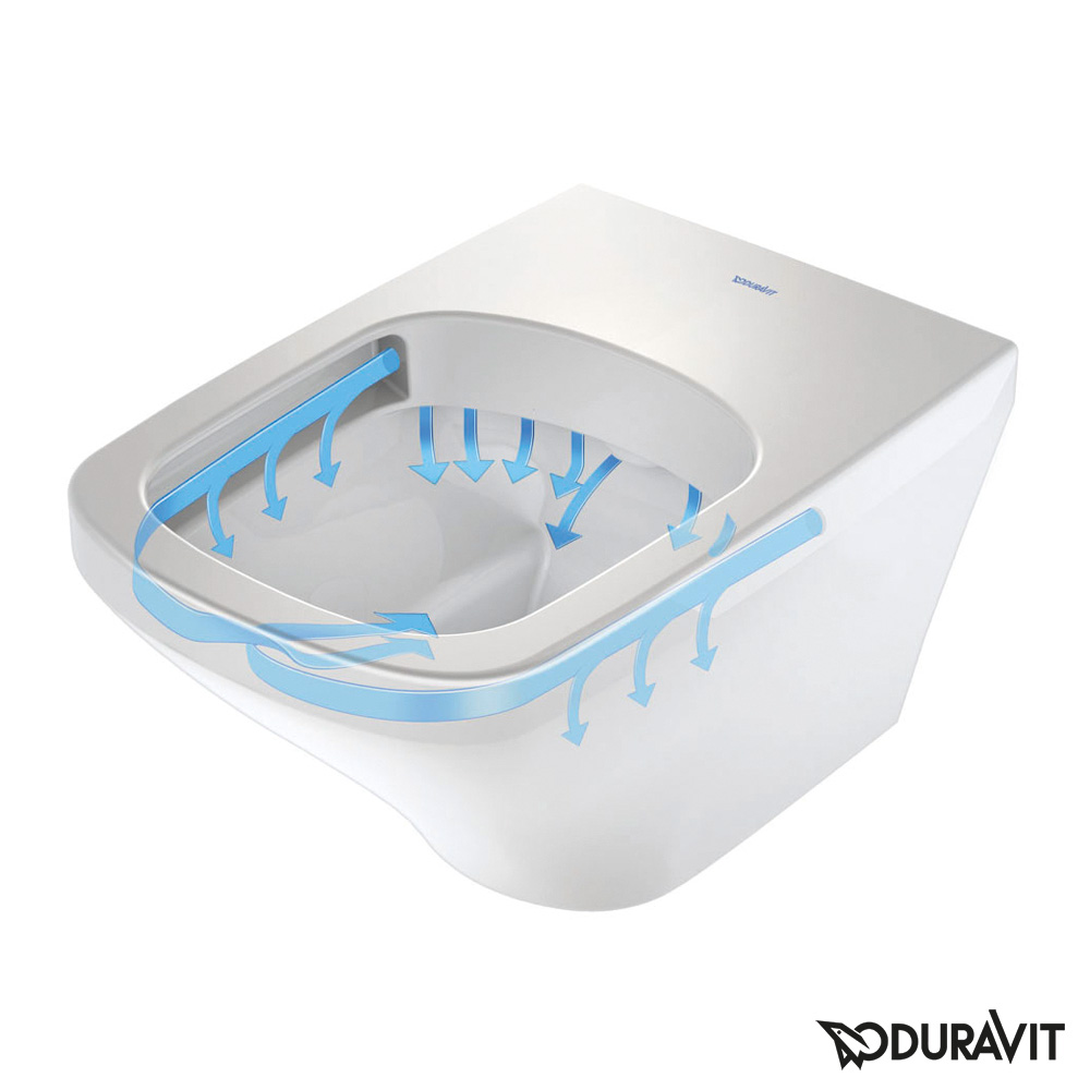 Duravit DuraStyle Wand-WC-Set Rimless 560x400x430mm weiss