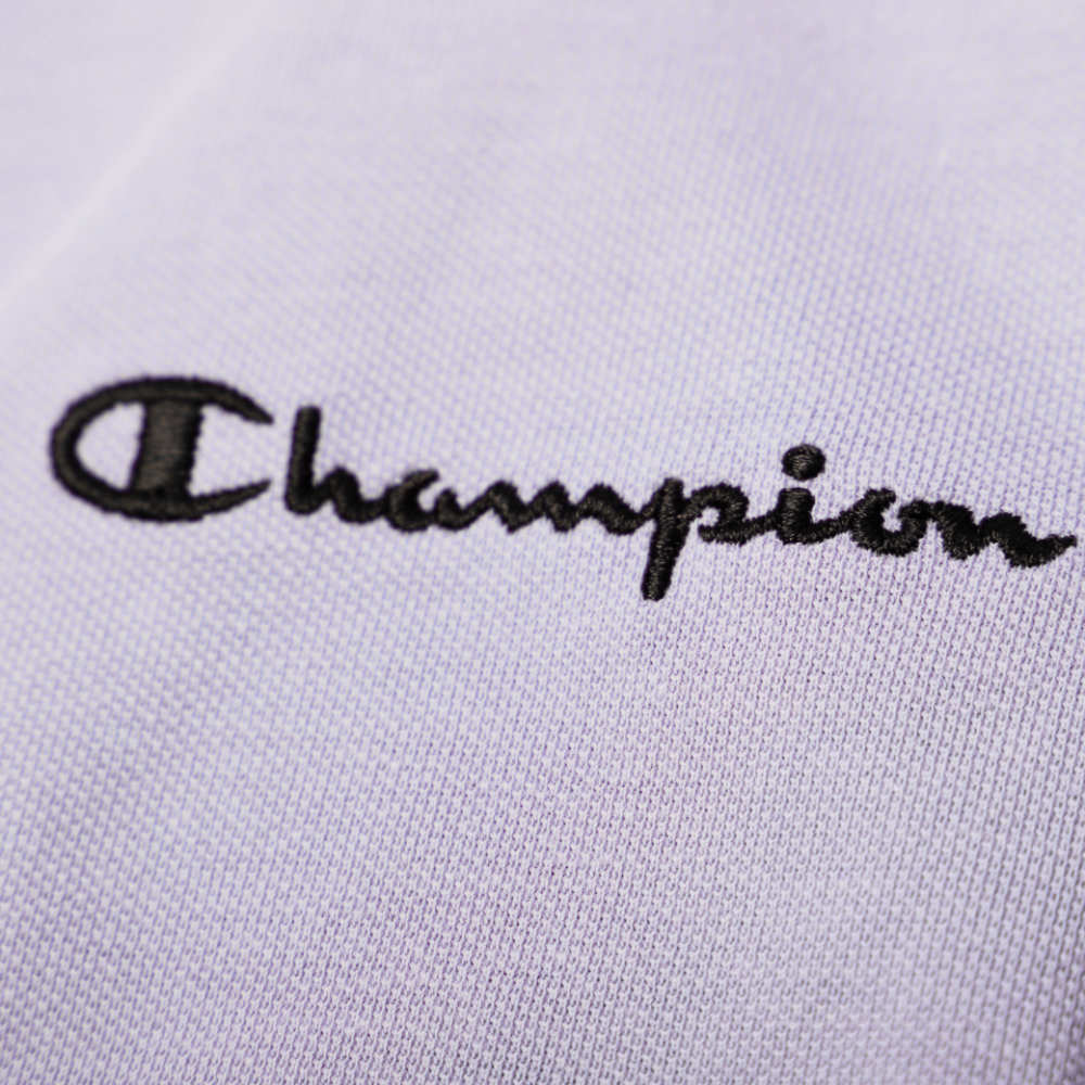 Champion Polohemd mit Streifendetails am Kragen Violett M