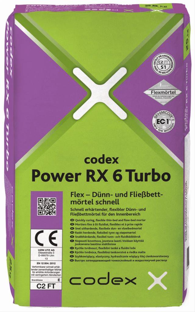 codex Power RX6 Turbo Flex-Dünnbettmörtel - 25kg