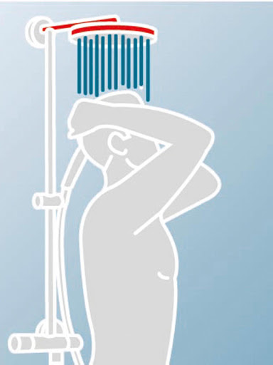 Duschsystem Schulte Duschmaster Rain mit Thermostat, Kopfbrause rund