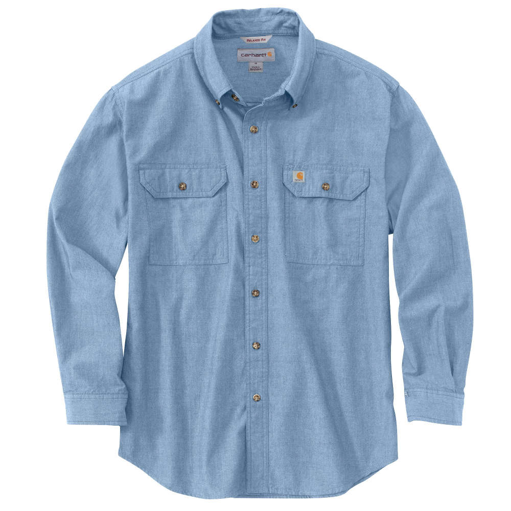 Carhartt Relaxed Fit Midweight Chambray Long-Sleeve Hemd hellblau S