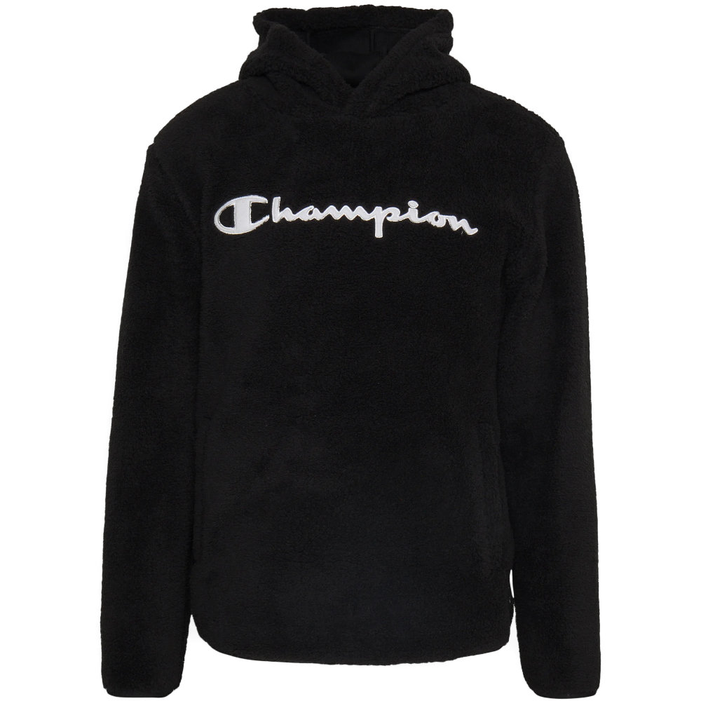 Champion Kapuzenpullover aus Polarfleece mit Logo-Schriftzug schwarz