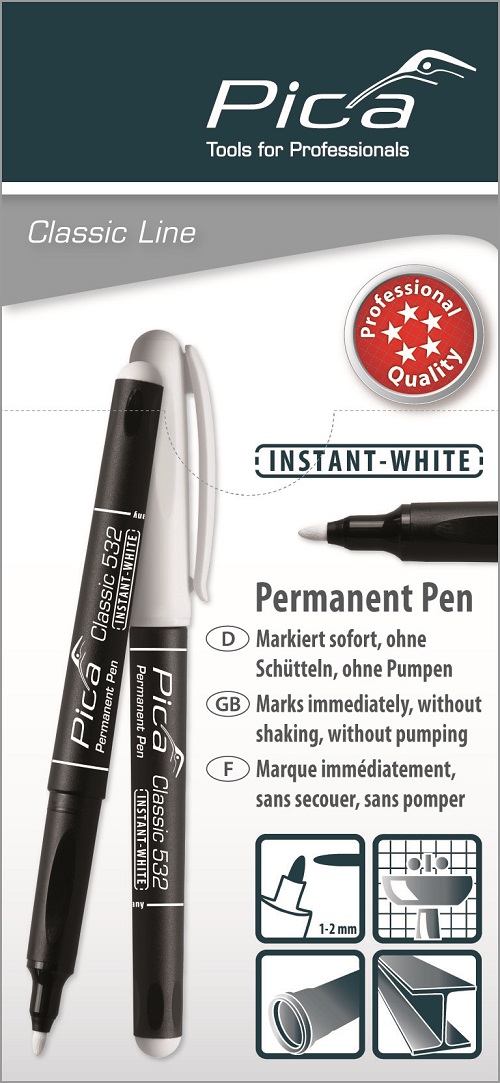 Pica Classic INSTANT WHITE Pen weiß 