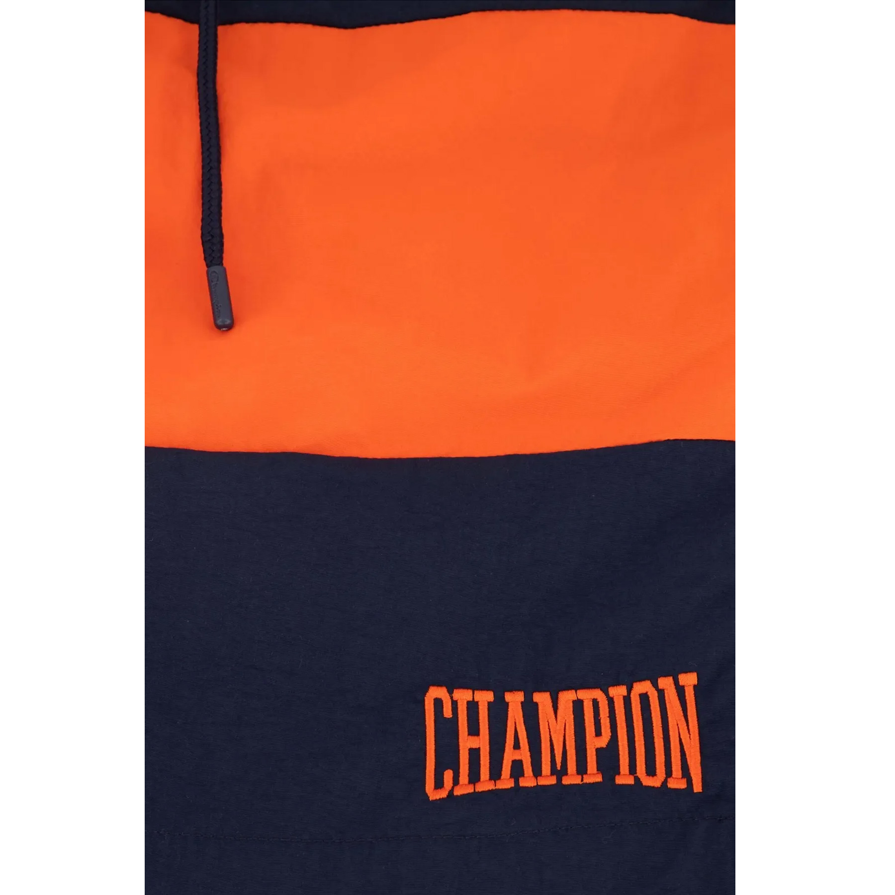 Champion Badeshorts mit Logo im College-Stil Dunkelblau-Orange M
