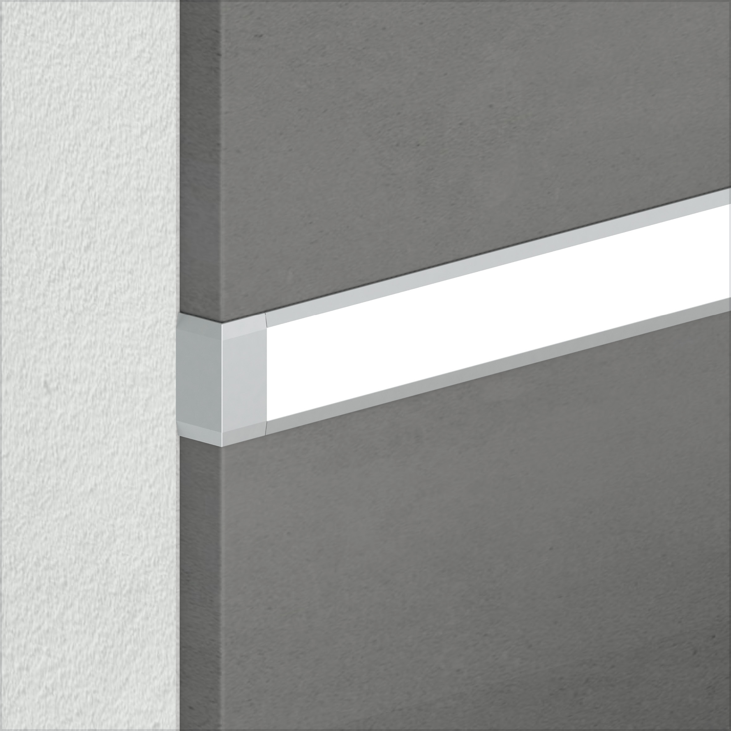 Alferpro alferlight LED Endklappe für Listelli Profil Silber eloxiert H11mm