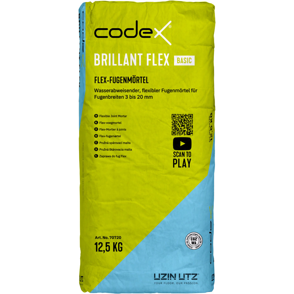 codex Brillant Flex Basic Flex-Fugenmörtel - 12,5kg grau