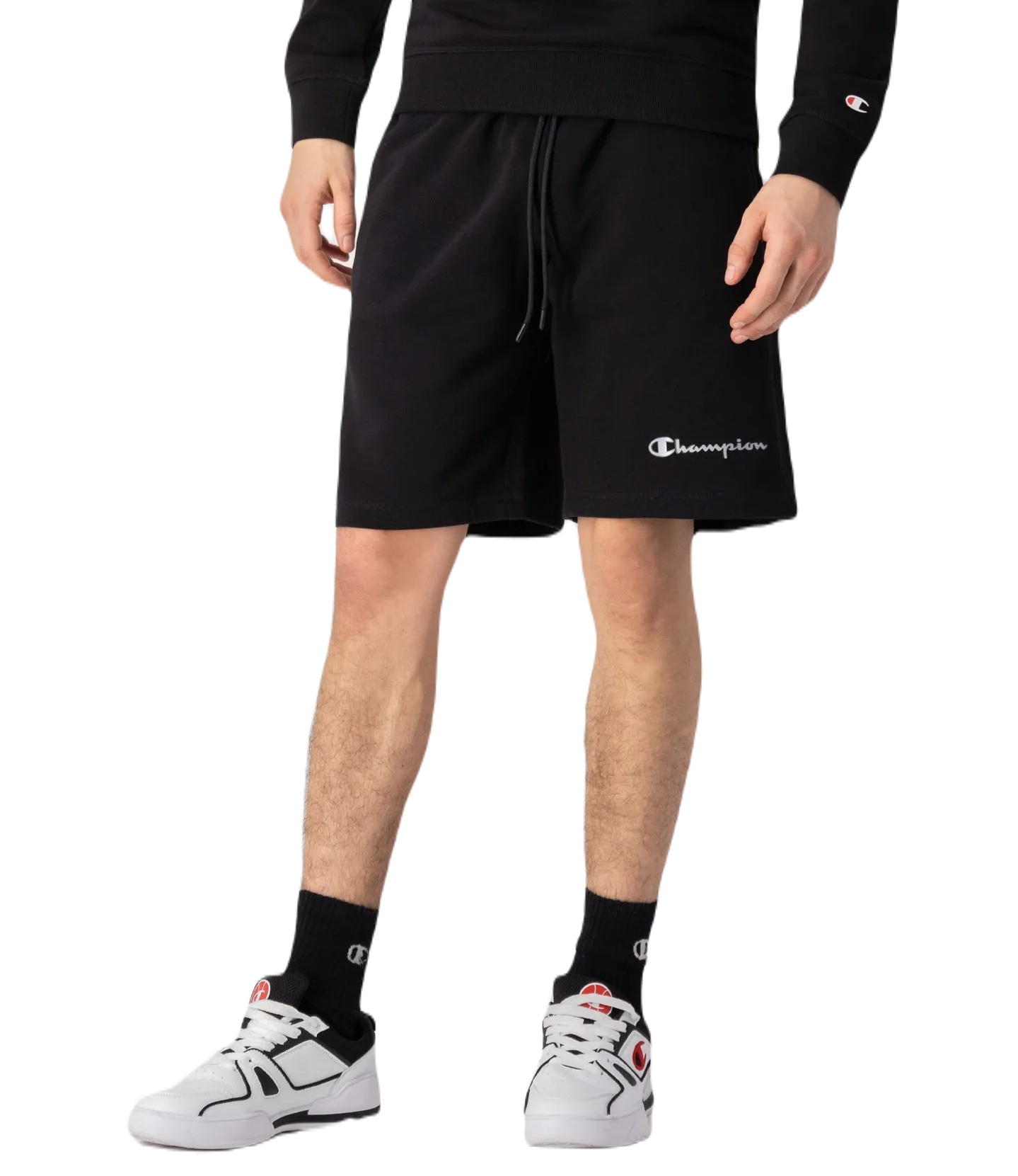 Champion Shorts aus Ripstop-Baumwolle mit C-Logo schwarz (ABVERKAUF)
