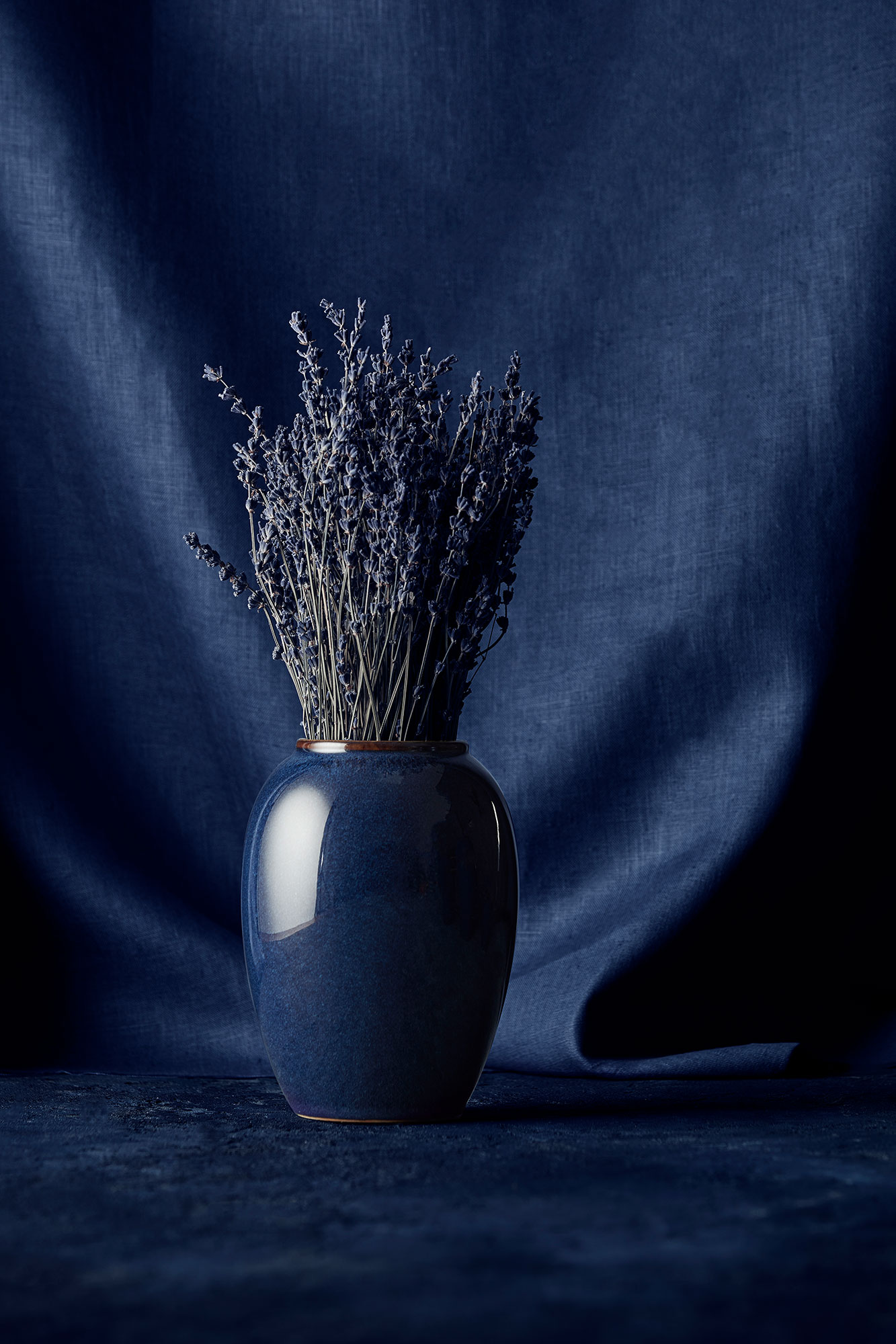 BITZ Vase H20 cm dunkelblau (ABVERKAUF)