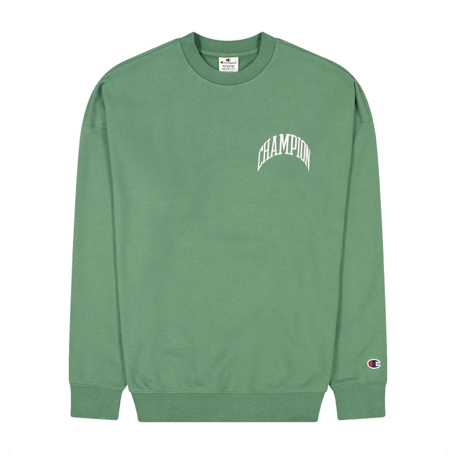 Champion Sweatshirt aus Baumwollmischung mit Logo im College-Stil grün