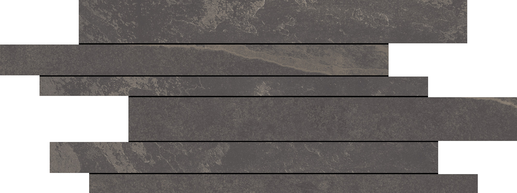 CAMPO Streifenmosaik Modulmaß 30x60 cm Dunkelgrau