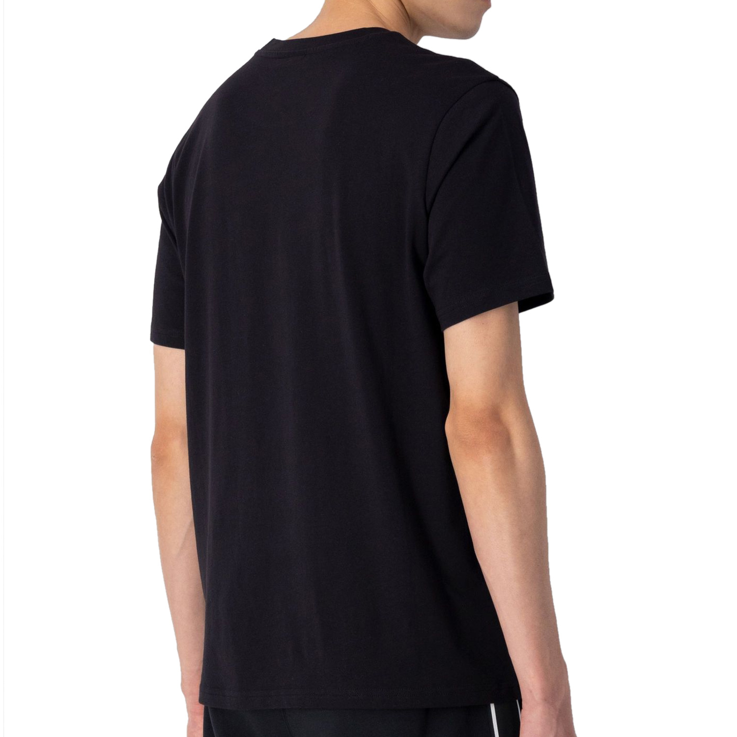 Champion Rundhals-T-Shirt aus Baumwolle mit Logo-Schriftzug schwarz