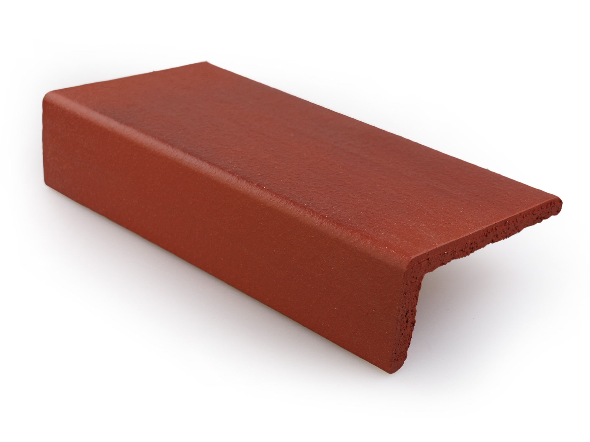 AREZZO Bodenfliesen Schenkelplatte - Rot geflammt / 11,5 x 24 x 5,2 cm