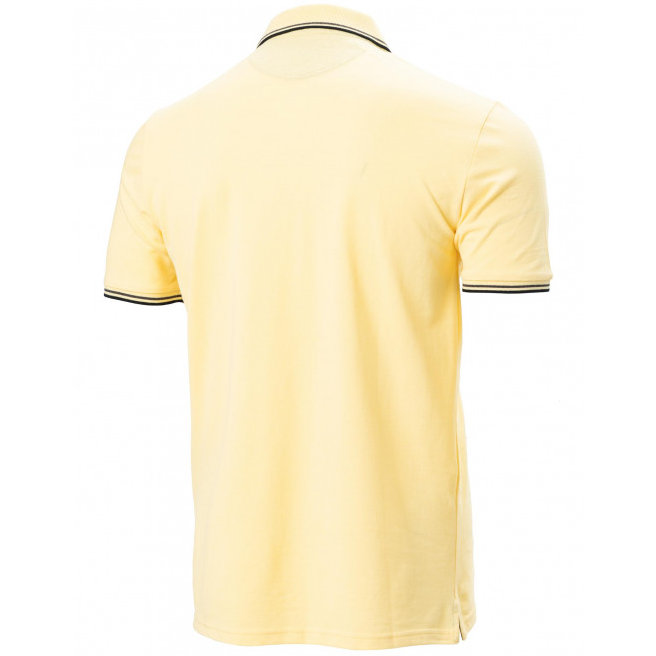 Champion Polohemd mit Streifendetails am Kragen gelb M