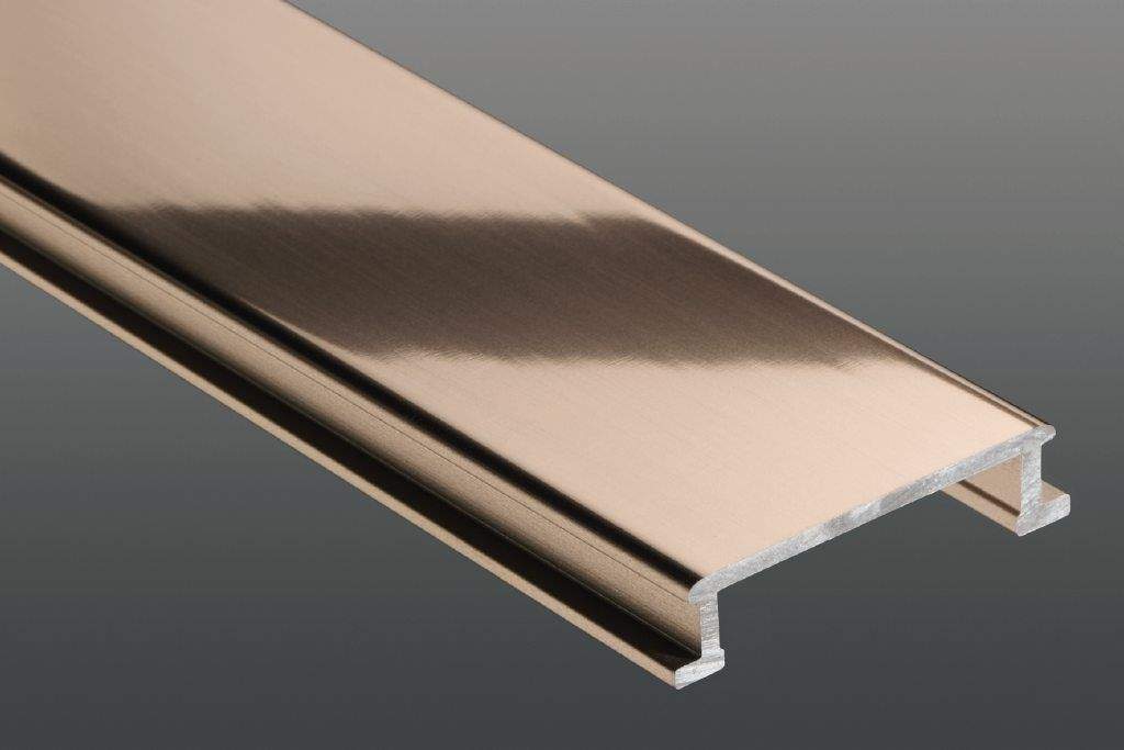Schlüter Designline-A Bordürenprofil. Aluminium Kupfer glänzend - 2.5m