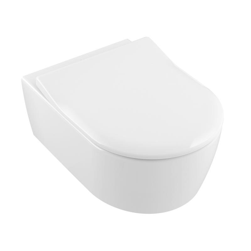 Villeroy & Boch AVENTO Combi-Pack WC-Set 5656RS01 weiss-alpin 370x530mm