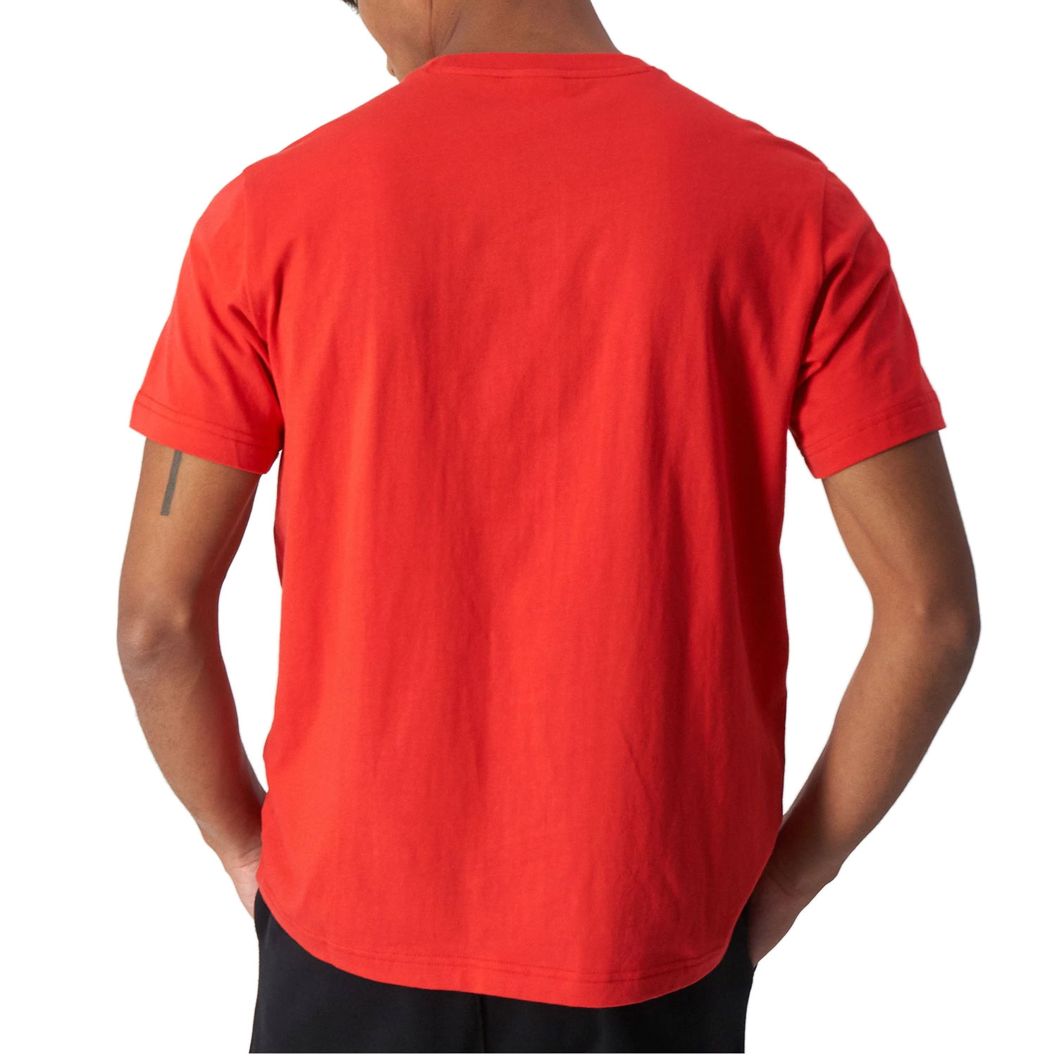 Champion Baumwoll-T-Shirt mit mehrfarbigem Logo im Colleg-Stil rot (ABVERKAUF)