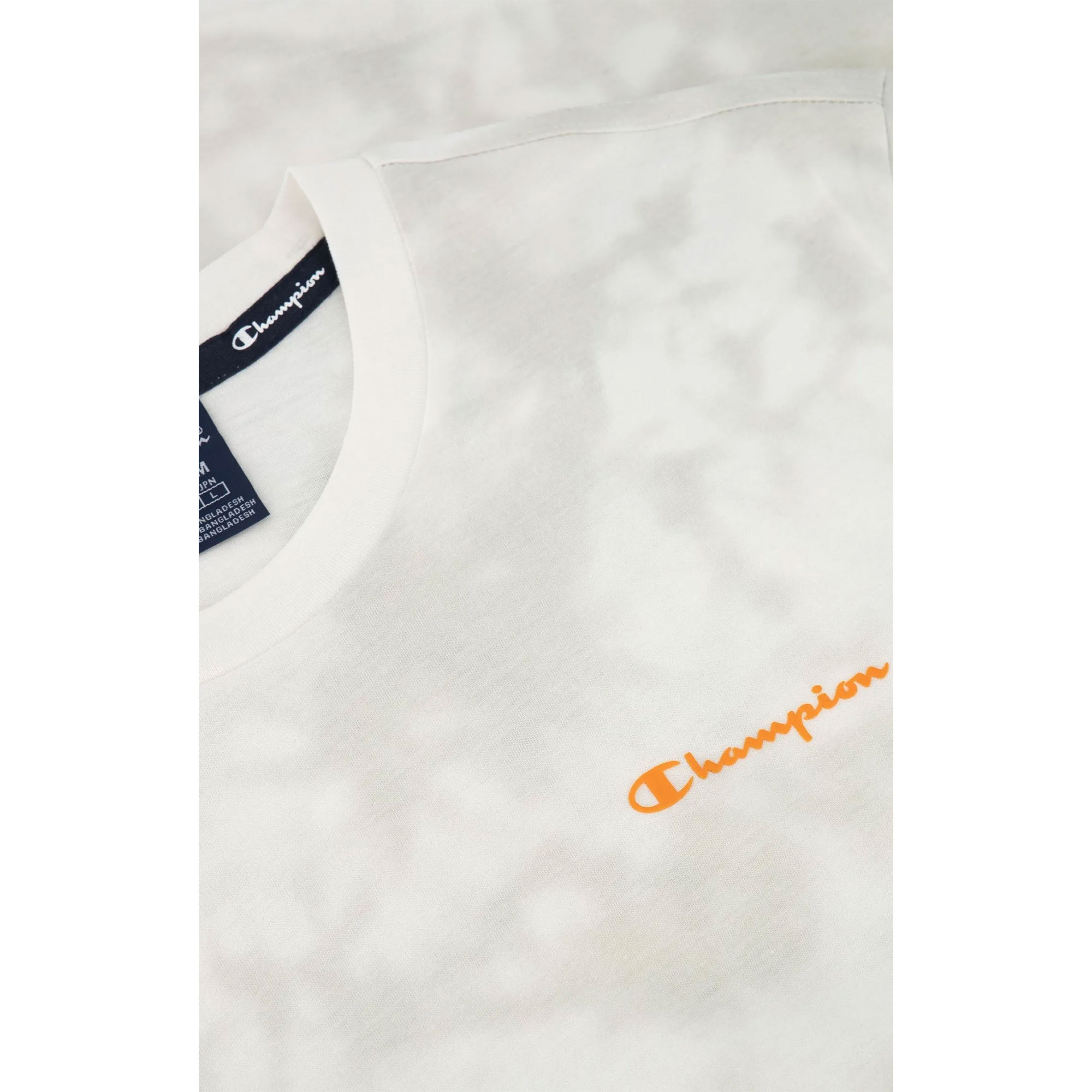 Champion Tie-Dye-T-Shirt Weiß mit Batikprint M