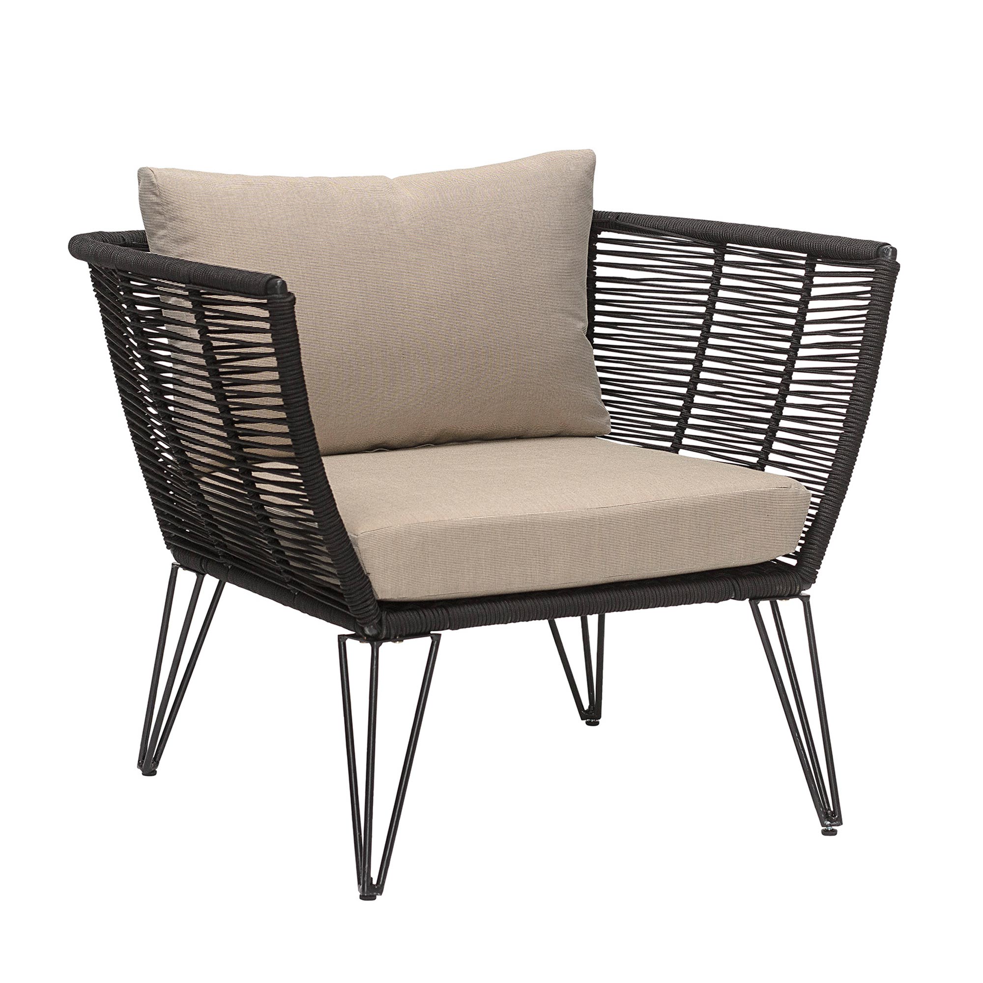 Bloomingville Mundo Lounge Chair 87x74x72cm schwarz
